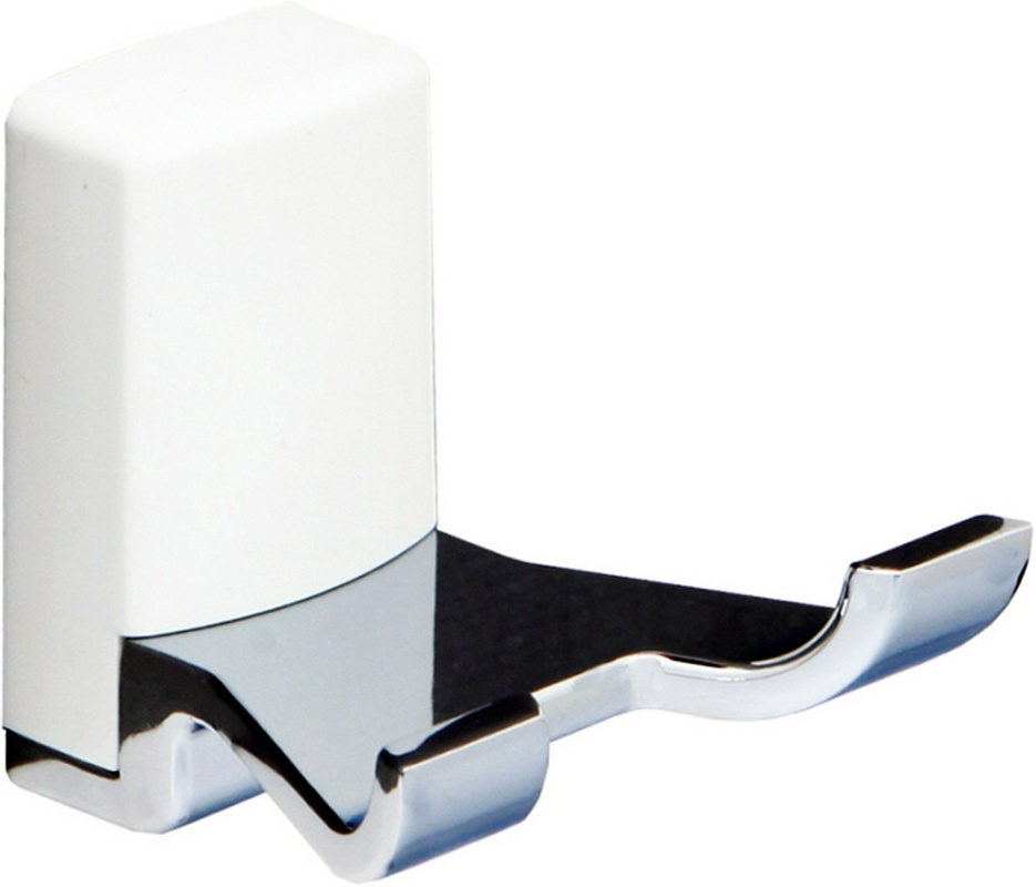 Крючок двойной Leine K-5023DWHITE, цв. хром + белый, ZZ
