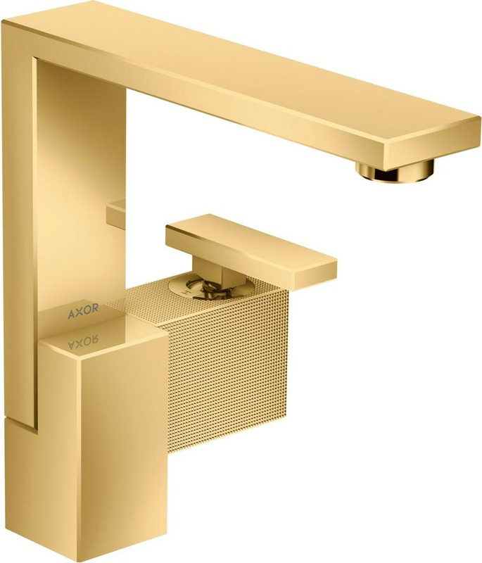 Смеситель для раковины, 190, со сливным клапаном Push.Open, (цв.полированное золото), Axor Edge ZZ