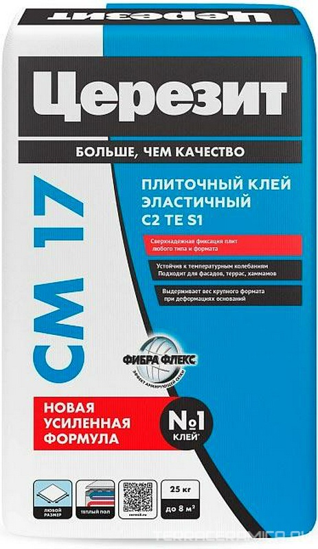 Клей Клей для крупноформ. керамогранита СМ17 25 кг.