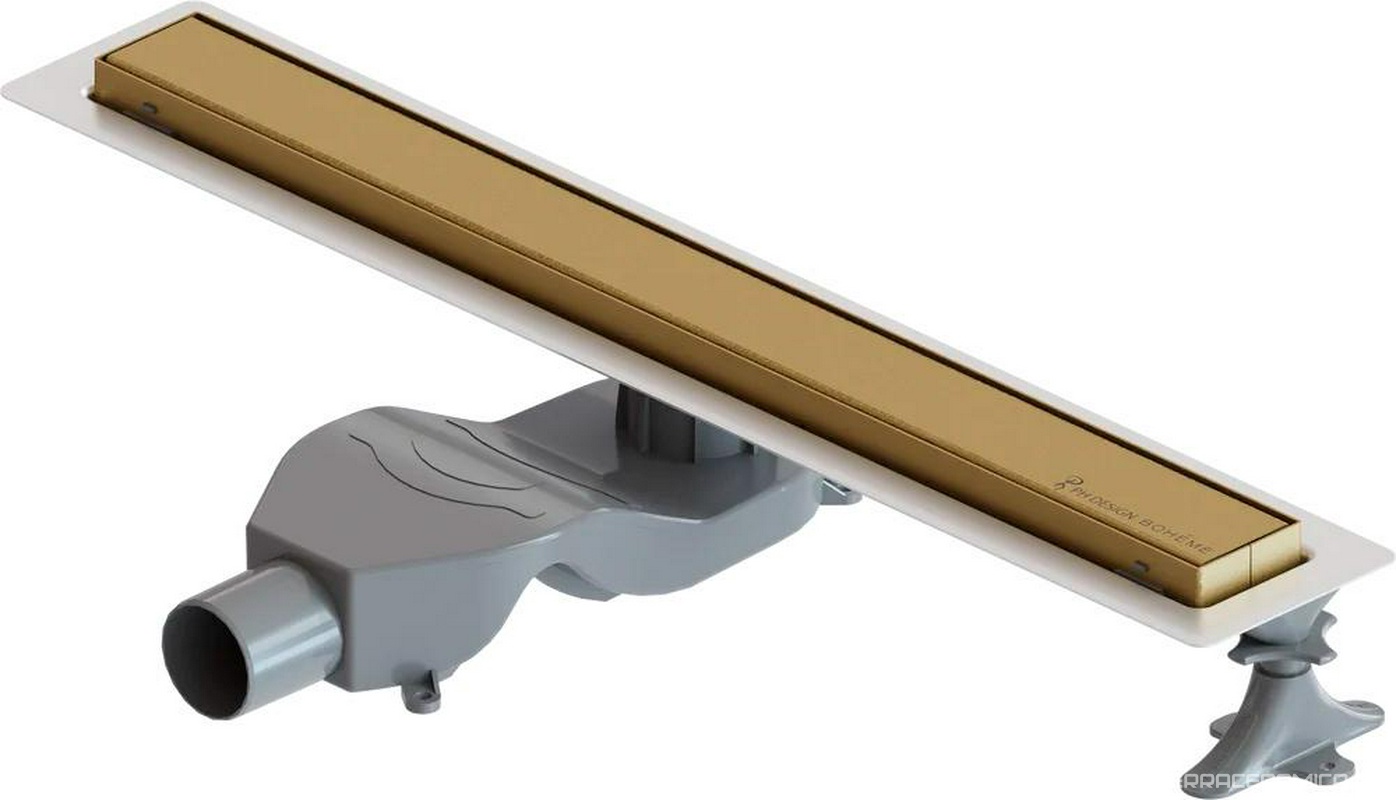 Душевой лоток Boheme Premium Linear 60x6 см, цв. матовое золото, ZZ