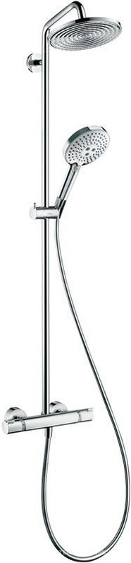 Душевая система Raindance Select Showerpipe 240 с термостатом (смеситель+шланг+штанга+ручной душ+верхний душ), хром ZZ