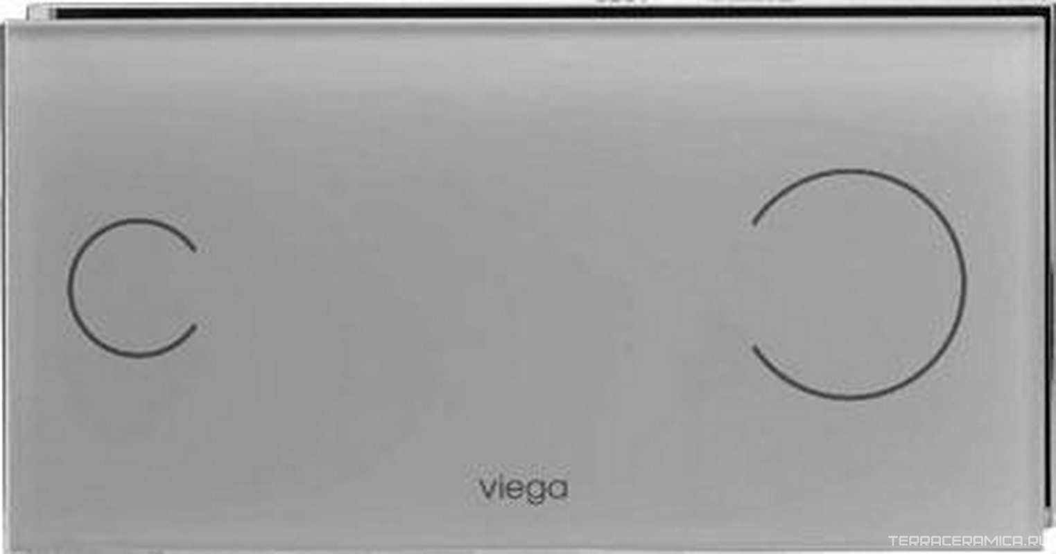 Клавиша хром Visign for More 100 Viega (8352,1) (стекло/светло-серый) Viega T5 597481