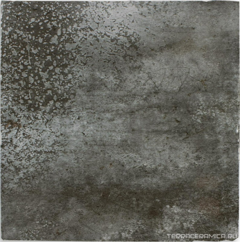 Enamel Square Charcoal ZZ 12.5x12.5