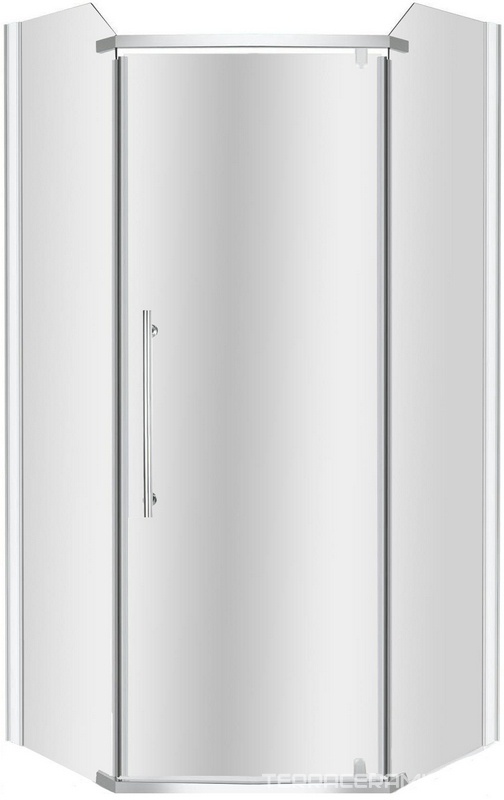 Душевое ограждение Aurora 90x90, стекло прозрачное, профиль хром, БЕЗ поддона ZZ