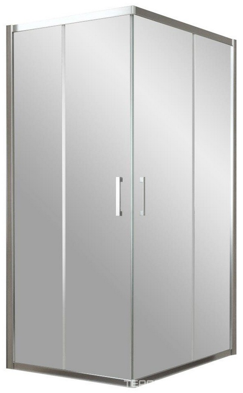 Душевое ограждение ZA-F, 1100x900x1900 мм,  профиль глянцеый хром, стекло прозрачное с покрытием QuickNano, БЕЗ поддона ZZ