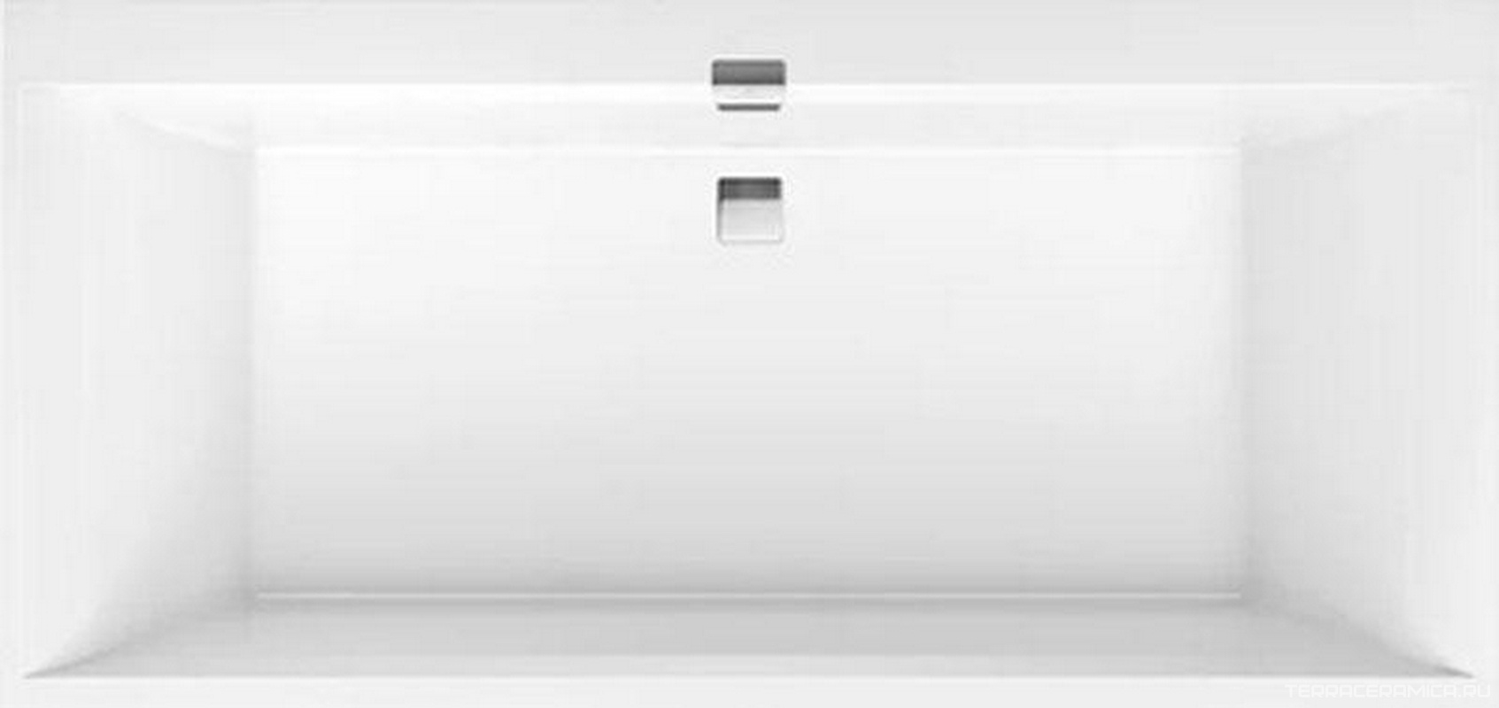 Ванна 1900х900хh450мм, прямоуг. модель, (кварил цв.белый), (ножки пласт. h145-180мм, слив-перелив, крышки цв.белый и хром в комп.,), Squaro Edge 12 ZZ