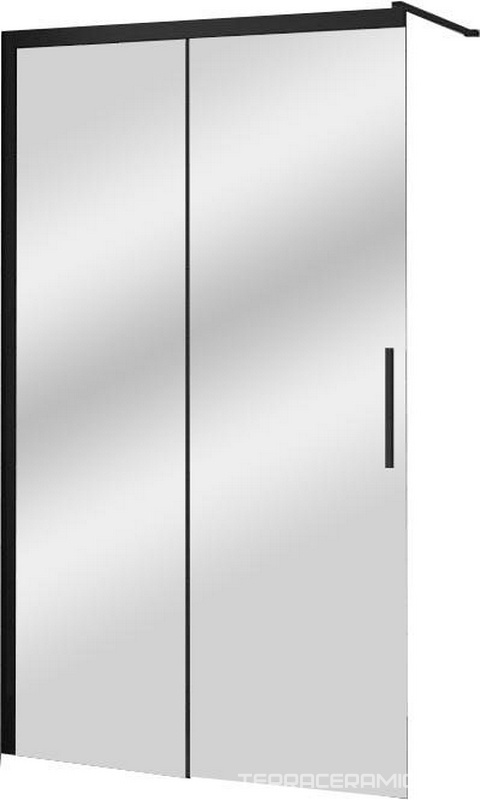 Душевая перегородка RGW Walk In WA-13-B 100x195, профиль матовый черный, стекло прозрачное ZZ