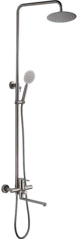 Душевая стойка для ванны и душа Haiba HB801 (HB24801) сталь, аксссуары в компл., цв. хром, ZZ