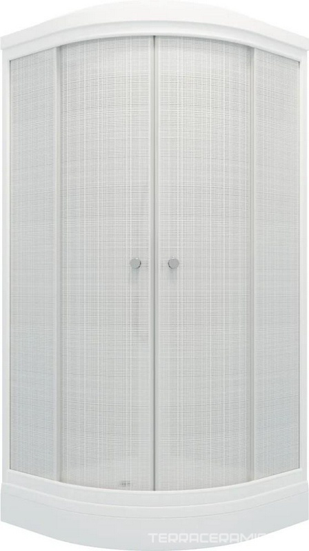 Душевая кабина Triton Стандарт 100x100x228 см, стекло узорз-лен, корпус/профиль белый, ZZ