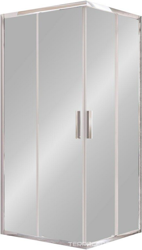 Душевой уголок квадратный Blix Slim BLSRV2-90 блестящий профиль, прозрачное стекло, ZZ
