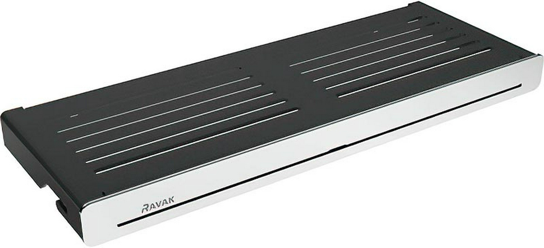 Полка подвесная Slim 28 см, цвет черный/хром