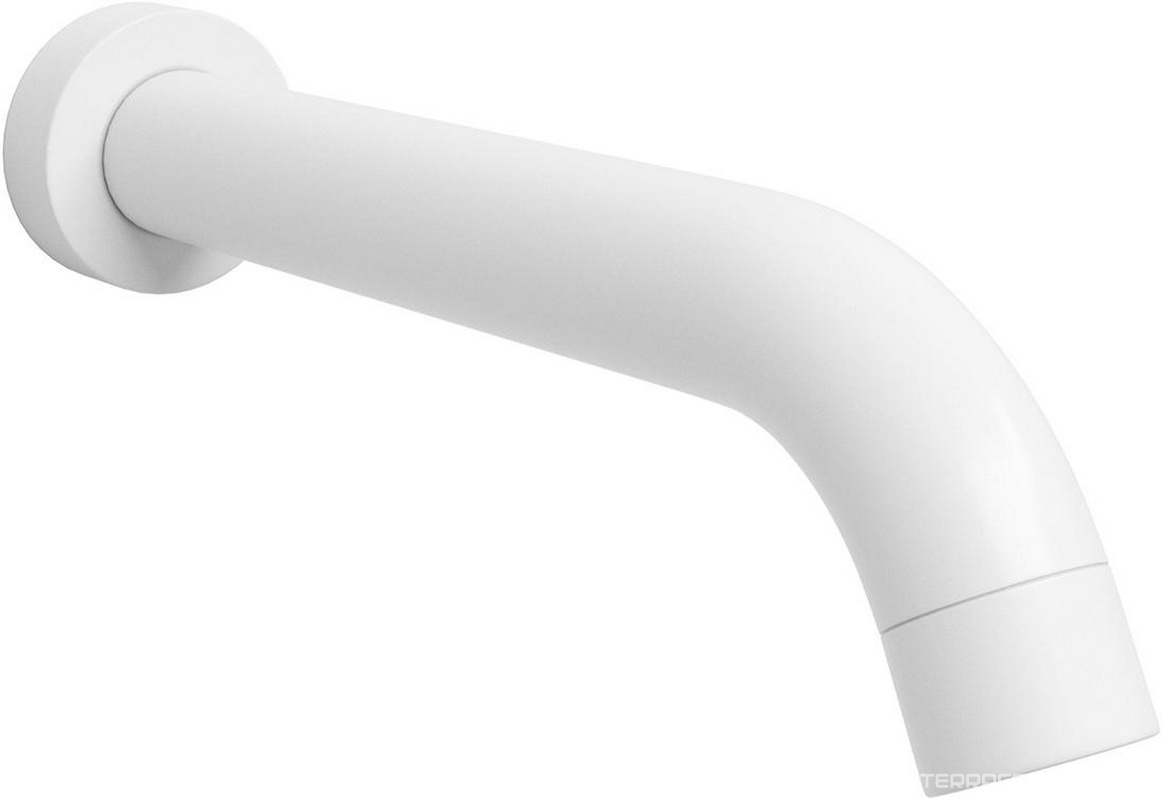 Настенный излив для ванны белый покрытие Soft-touch A149 210мм ZZ
